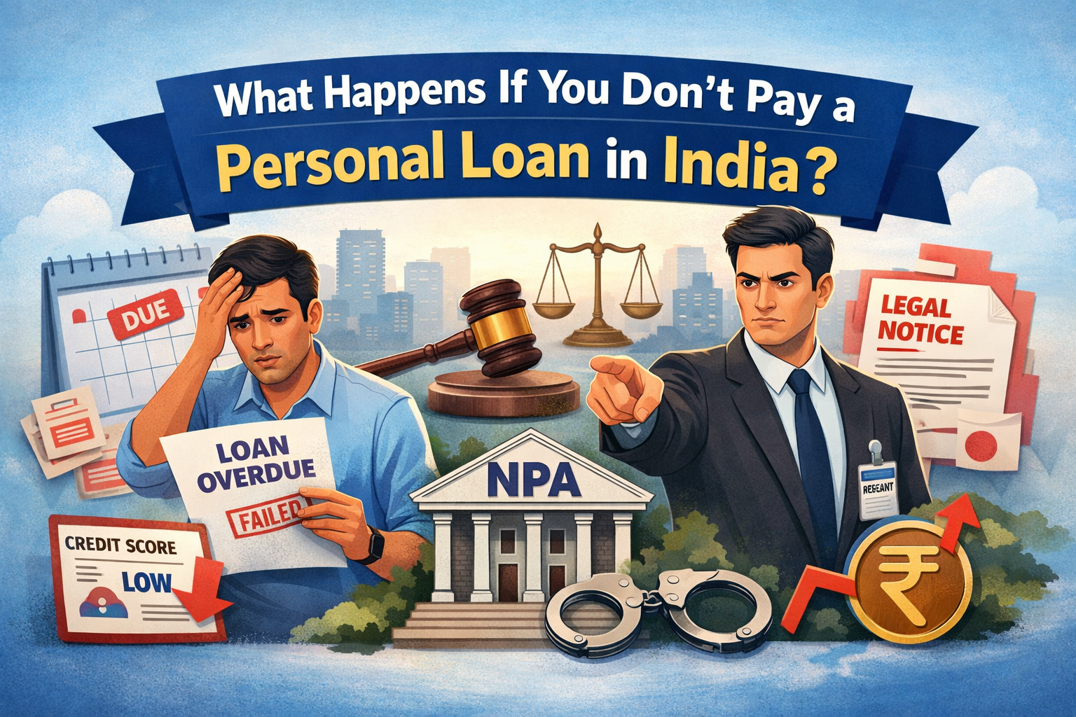 What happens if you don't pay a personal loan in India
